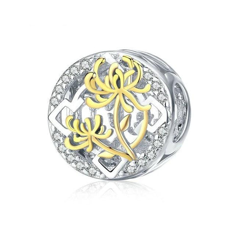 Lotus Flower Round Beads