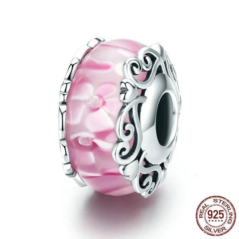 Silver Pink  Charm