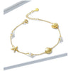 Starfish with Pearl Shell Chain Bracelet