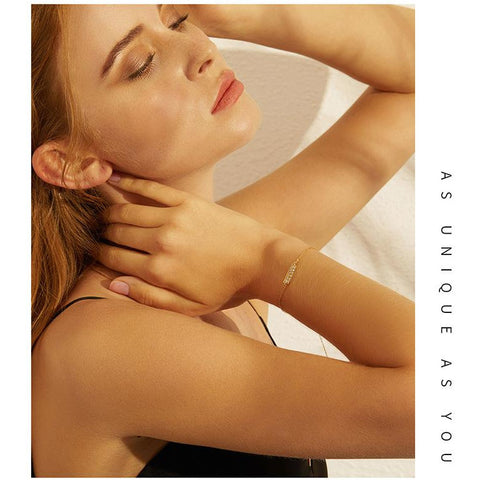 Geometric Square Chain Bracelet