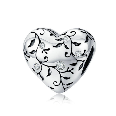 European Patterns Heart  Charm