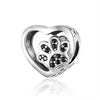 Paw Footprints Heart Charms