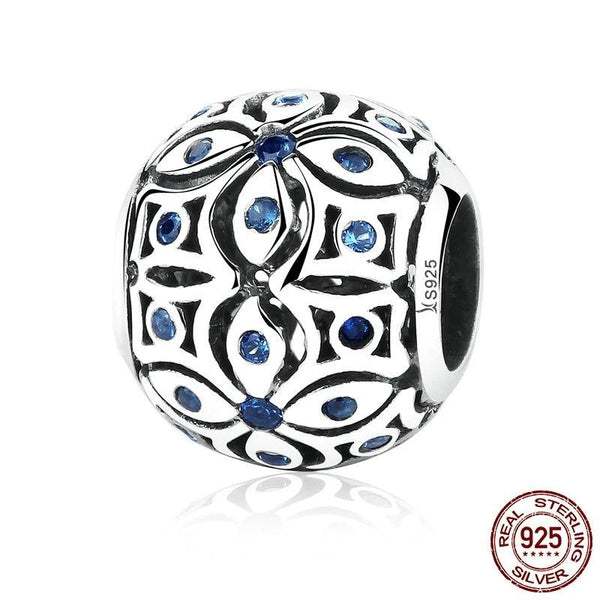 Blue Crystal Bead Charm