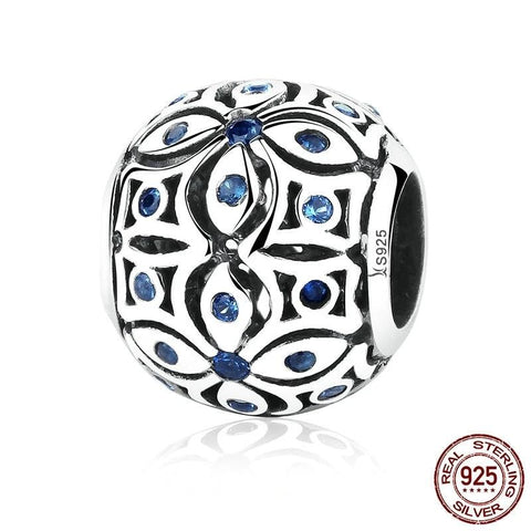 Blue Crystal Bead Charm