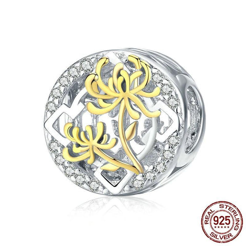 Lotus Flower Round Beads