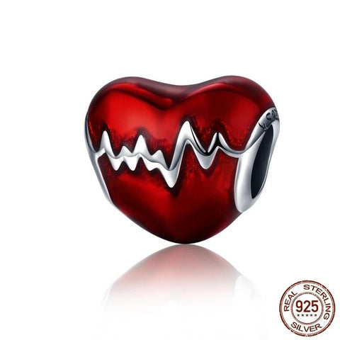 ECG & Red Enamel Beads