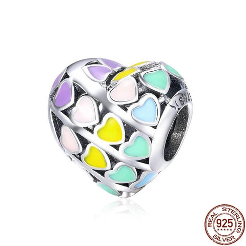 Rainbow Heart Charms