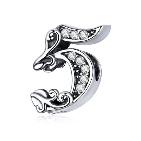 Number Beads  Charm