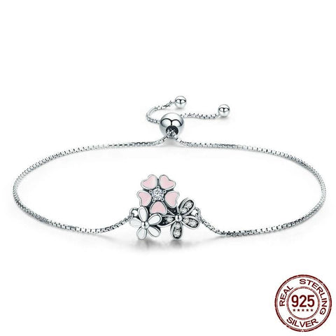 Cherry Daisy Flower Bracelet