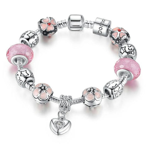 Charm Bracelet with Heart Pendant