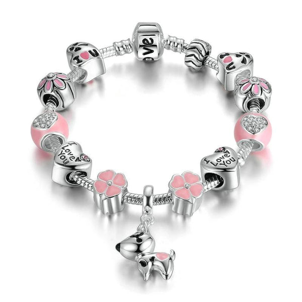Lovely Dog Charms Bracelets