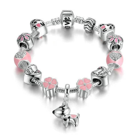 Lovely Dog Charms Bracelets