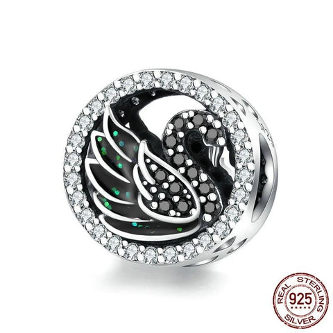 Swan Round Beads