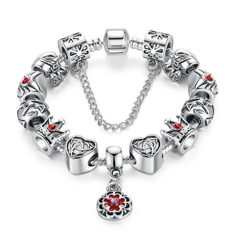 Vintage Heart Crown Bracelet