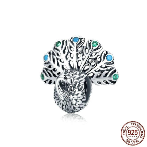Cute 3D Peacock Charm