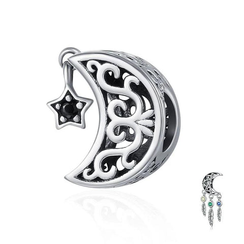 Moon and Star Charm