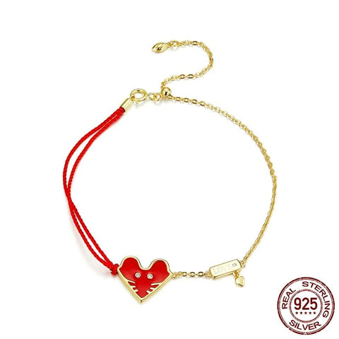 Heart Mouse Chain Bracelet
