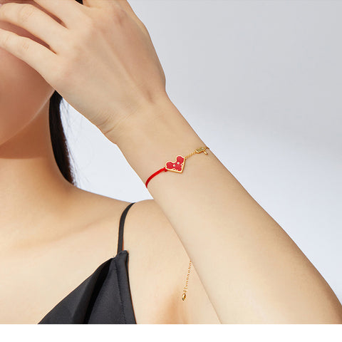 Heart Mouse Chain Bracelet