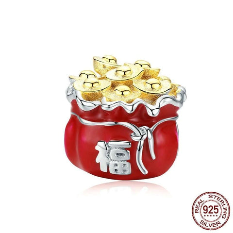 Red Bag Metal Beads