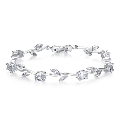 Leaf Chain & Link Bracelet