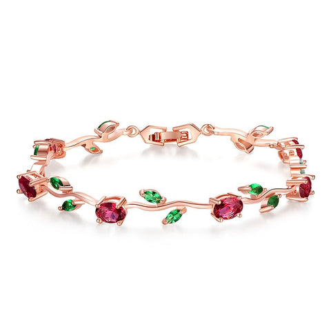 Leaf Chain & Link Bracelet